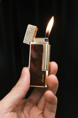 Derui Dunhill Đỏ Loang Sơn Mài Viền Vàng
