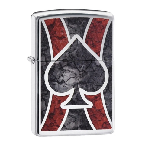 Bật Lửa ZIPPO - Classic - Spade Design (Át Bích)