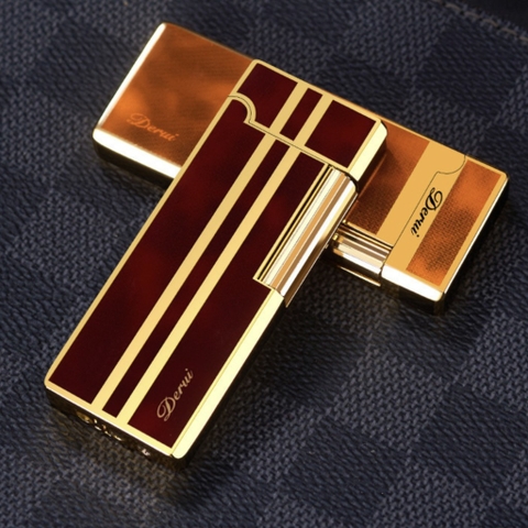 DUNHILL - Slim - Đỏ Mận Sọc Vàng - Phiên bản DERUI