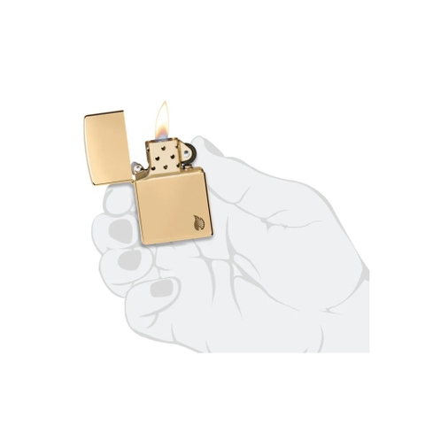 Bật Lửa ZIPPO - Armor®-High Polish Brass Flame Design ( Vàng)