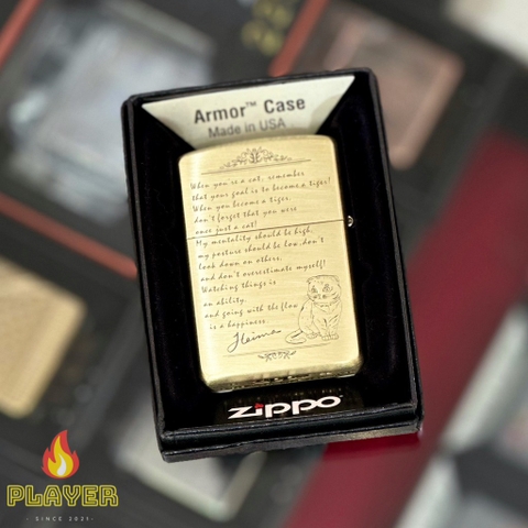 Zippo Armor Mèo Hổ  - Phiên Bản Độ Châu Á
