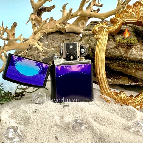 Bật Lửa ZIPPO - Classic - Sunset Black Light Design (Hoàng Hôn Dạ Quang)