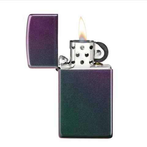 Bật Lửa ZIPPO - Slim - Iridescent (Tím Loang Ánh Trai)