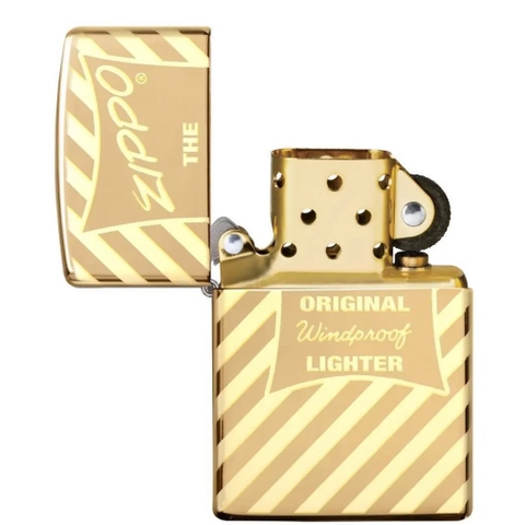 Bật Lửa ZIPPO - Classic - Vintage Zippo Box Top (Vintage Sọc Vàng)