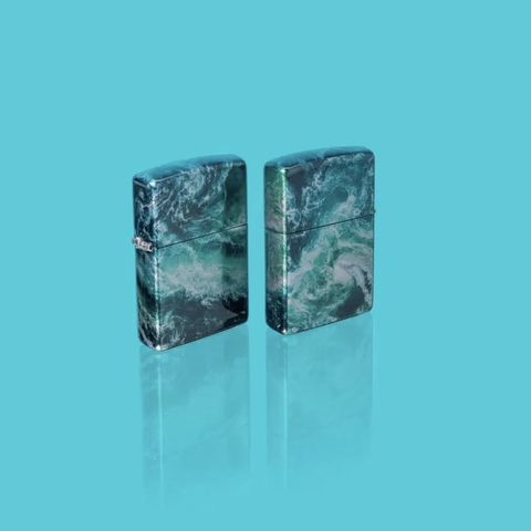 Bật Lửa ZIPPO - Classic - Rogue Wave Design (Loang Vân Đá Xanh Green)