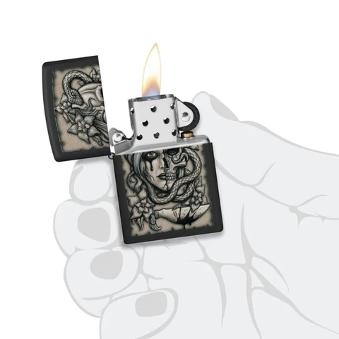 Bật Lửa ZIPPO - Classic - Gory Tattoo Design (Madusa Ma Mị)
