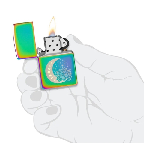 Bật Lửa ZIPPO - Classic - Spiritual Design ( Bảy Màu Trăng Sen )