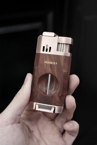 Honest Cigar Lỗ Tròn- Sơn Nâu Vân Gỗ - Phiên Bản 2 Tia