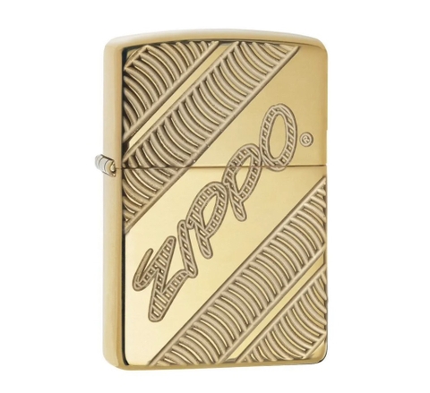 Bật Lửa ZIPPO - Armor -  Coiled (Họa Tiết Vàng Bóng)