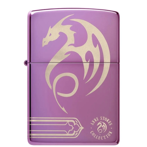 Bật Lửa ZIPPO - Classic - Anne Stokes - Laser 360 High Polish Purple