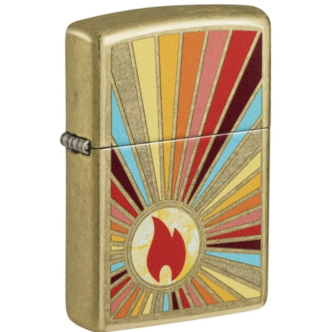 Bật Lửa ZIPPO - Classic -Beaming Flame Design (Tia Sắc Màu)