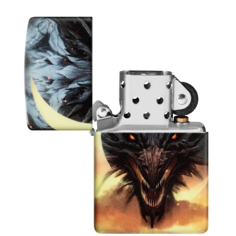 Bật Lửa ZIPPO - Classic - Dragon Design ( Rồng Trăng Premium)