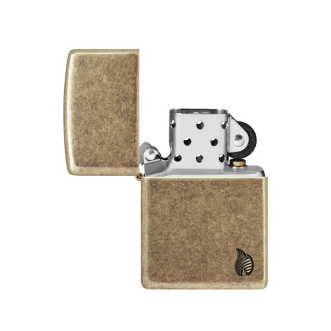 Bật Lửa ZIPPO - Armor®-Antique Brass Flame Design (Vàng Cổ Lửa)