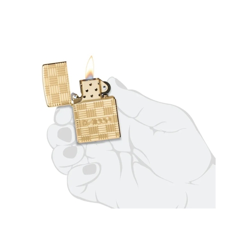 Bật Lửa ZIPPO - Armor®-High Polish Brass Flame Design (Vàng)