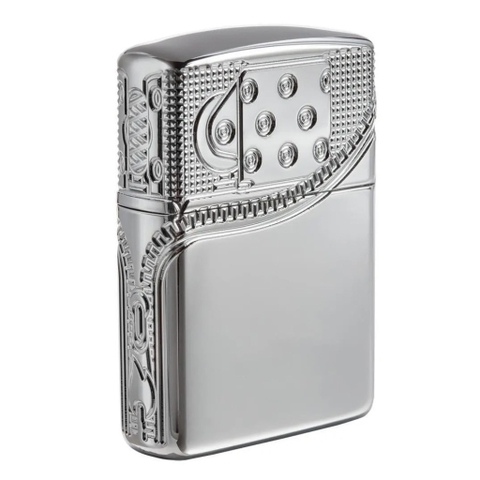 Bật Lửa ZIPPO - Armor - Zipper Design (Khóa Cạnh Sườn Silver)