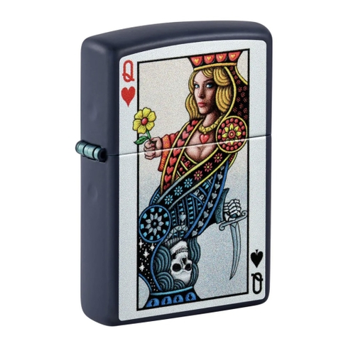 Bật Lửa ZIPPO - Classic - Queen Design (Lá Bài Đối Lập)