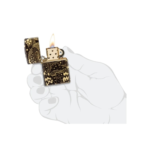 Bật Lửa ZIPPO - Classic - Mushroom Drift Design ( Nấm Đen)