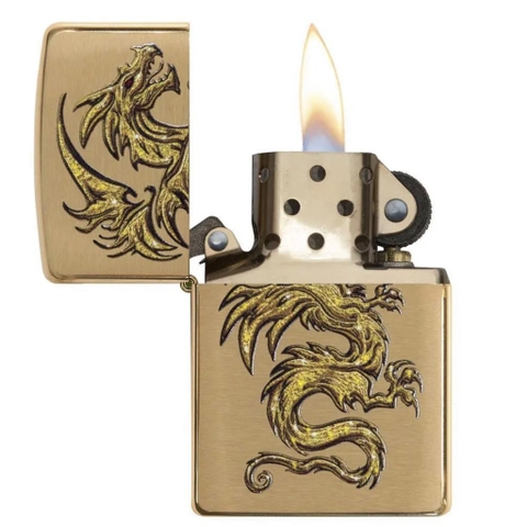 Bật Lửa ZIPPO - Classic - Dragon Design (Rồng Vàng In Sơn)- Z83