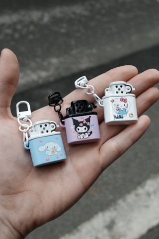 Bật Lửa Mini - Hello Kitty Trắng- kèm Móc Treo