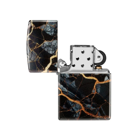 Bật Lửa ZIPPO - Classic - Fusion Marble Design ( Vân Đá Đen)