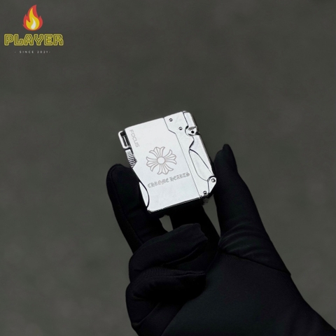Bật Lửa Khò Chrome Heart  - Phiên Bản Vuông Bạc