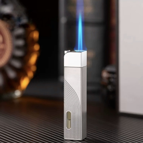 Bật Lửa Khò Que - Đen Viền Tròn - Phiên Bản Gas