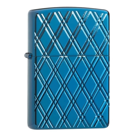 Bật Lửa ZIPPO - Luxury- Armor - High Polish Blue Diamonds (Kim Cương Xanh)