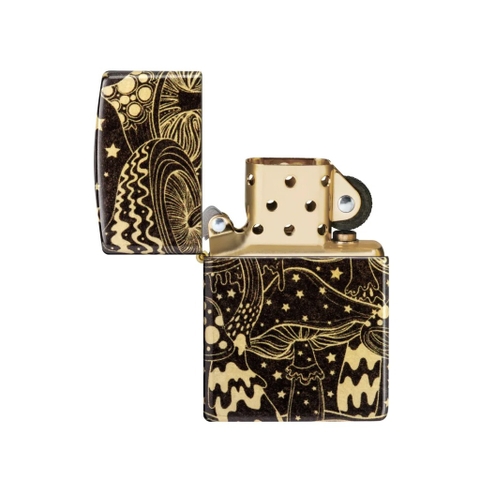 Bật Lửa ZIPPO - Classic - Mushroom Drift Design ( Nấm Đen)