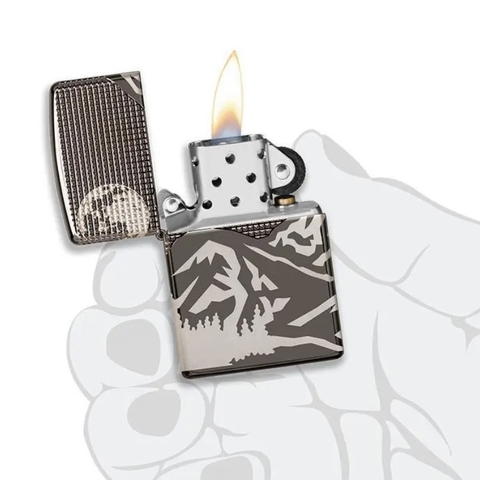 Bật Lửa ZIPPO - Armor - Mountain Design ( Núi Tuyết Black Ice)