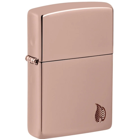Bật Lửa ZIPPO - Armor®-High Polish Rose Gold Flame Design (Vàng Hồng Lửa)