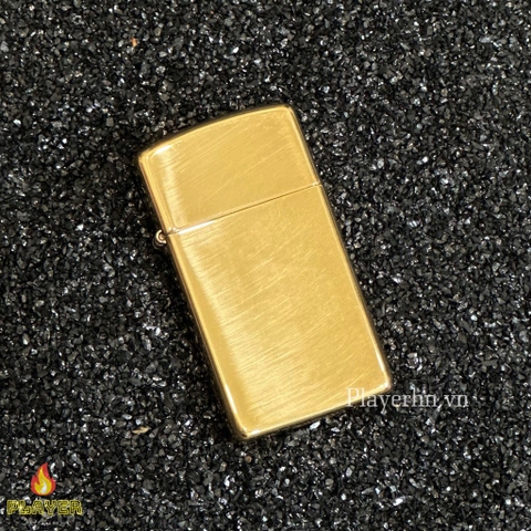 Bật Lửa ZIPPO - Slim - High Polish Brass (Vàng Gold Bóng mạ Chorme)