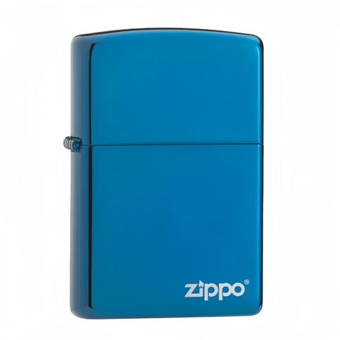 Bật Lửa ZIPPO - Classic - High Polish Blue Zippo Logo (Xanh Saphire Logo Zippo)