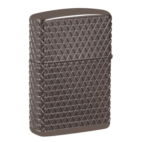 Bật Lửa ZIPPO - Luxury- Armor®- Diamond Pattern Design (Black Ice Đính Đá)