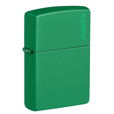 Bật Lửa ZIPPO - Classic- Grass Green Matte Zippo Logo (Xanh Lá) - Z86