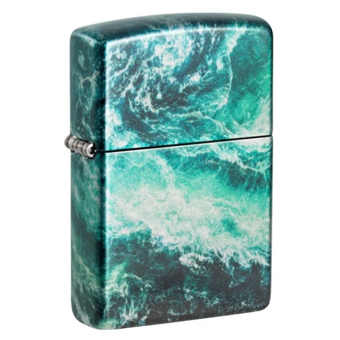 Bật Lửa ZIPPO - Classic - Rogue Wave Design (Loang Vân Đá Xanh Green)