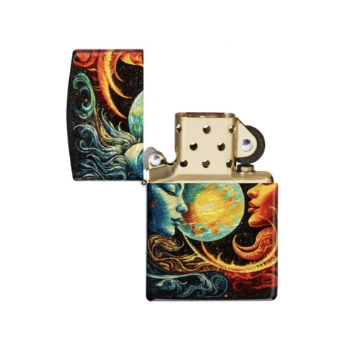 Bật Lửa ZIPPO - Classic - Sun and Moon Design (Mặt Trăng Và Mặt Trời)