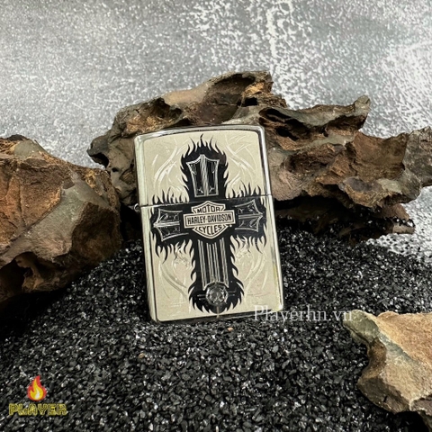 Bật Lửa ZIPPO - Classic - phiên bản Harley Davidson (Thánh Giá)