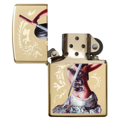 Bật Lửa ZIPPO - Classic - Mazzi® (Cô Gái Cầm Kiếm Mazzi)