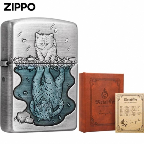 Zippo Armor Mèo Hổ  - Phiên Bản Độ Châu Á