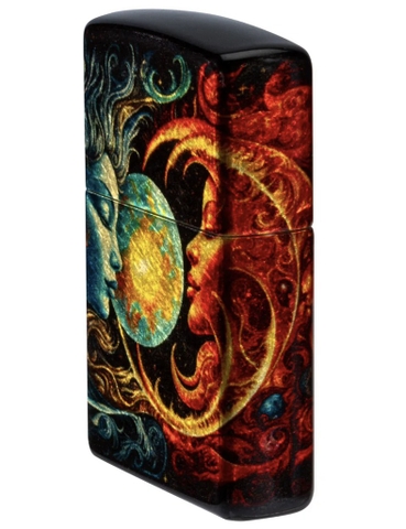 Bật Lửa ZIPPO - Classic - Sun and Moon Design (Mặt Trăng Và Mặt Trời)