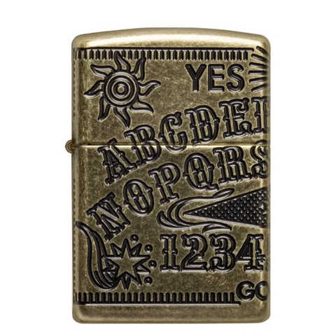 Bật Lửa ZIPPO - Armor -  Ouija Board Design (Bảng Chữ Cái Antique)