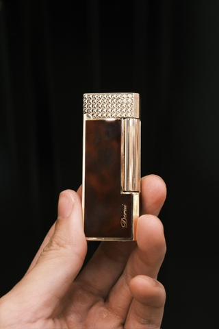Derui Dunhill Đỏ Loang Sơn Mài Viền Vàng