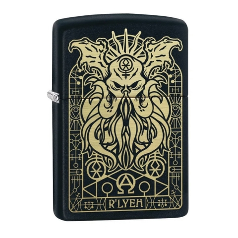 Bật Lửa ZIPPO - Classic - Monster Design (Đen Lì Khắc Quỷ)