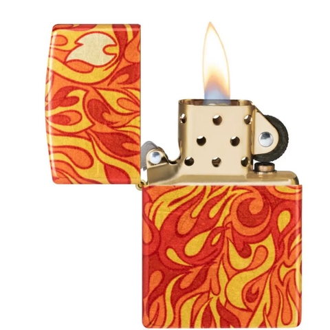Bật Lửa ZIPPO - Classic - Fire Zippo Design (Lửa Đỏ Premium)