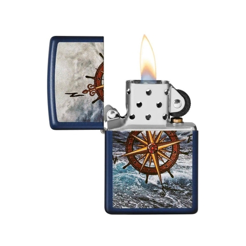 Bật Lửa ZIPPO - Classic - Compass Design (La Bàn Xanh)