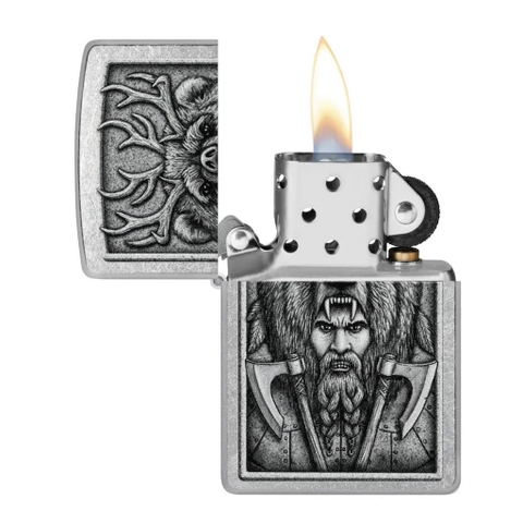 Bật Lửa ZIPPO - Classic - Barbarian Design ( Chiến Binh Gấu )