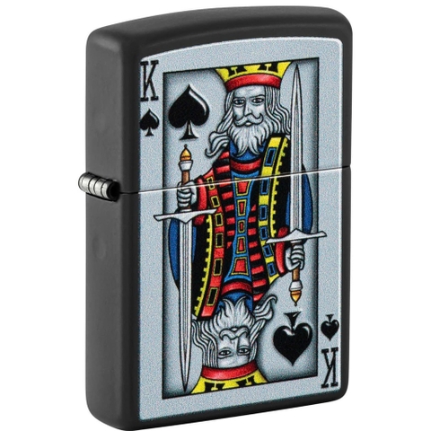 Bật Lửa ZIPPO - Classic - King Of Spades Design (Quân K Bích)