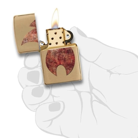 Bật Lửa ZIPPO - Classic - Rusty Flame Design (Ngọn Lửa Giả Cổ)