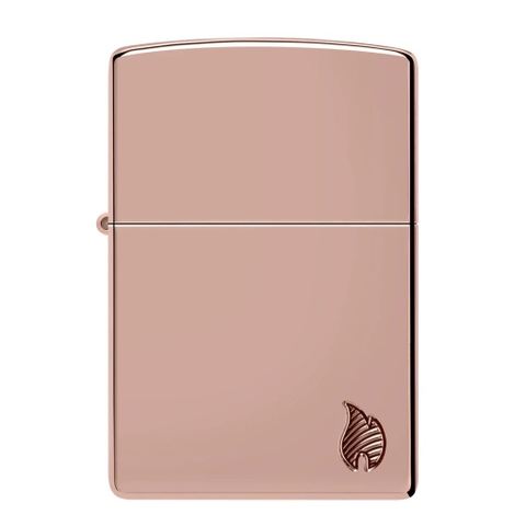 Bật Lửa ZIPPO - Armor®-High Polish Rose Gold Flame Design (Vàng Hồng Lửa)