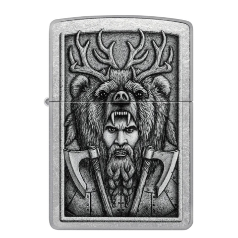 Bật Lửa ZIPPO - Classic - Barbarian Design ( Chiến Binh Gấu )